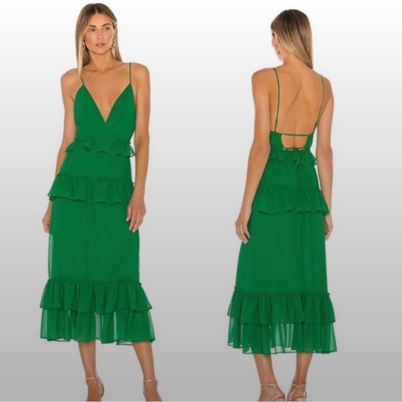 Green Maxi Dress worn 2x - Picture 1 of 4